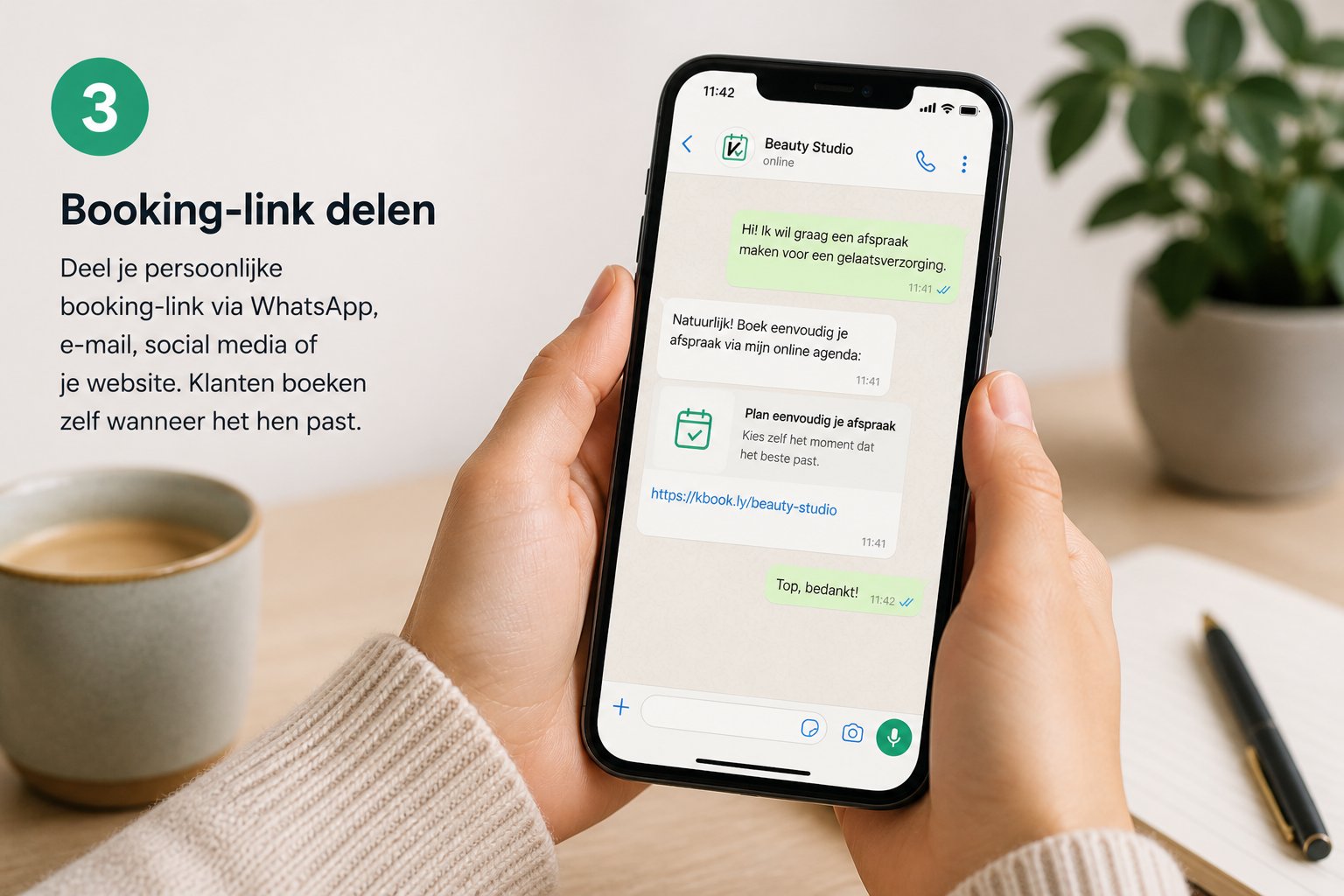 Deel je boekingslink